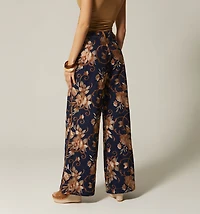 JACQUARD PALAZZO JEANS WITH CUTS