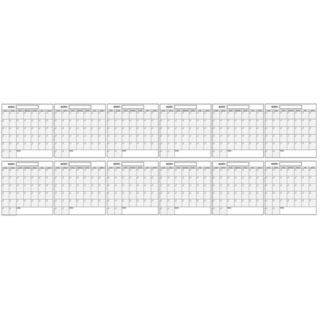Swiftglimpse Undated 12-Month Blank Jumbo Wet & Dry Erase Laminated  Horizontal Wall Calendar 36x100 - SwiftGlimpse | Connecticut Post Mall