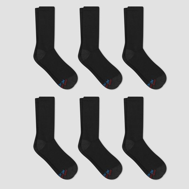 Hanes Premium Mens X-Temp Breathable Crew Socks 6pk