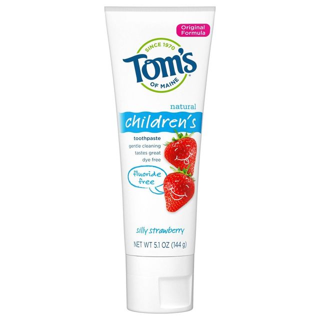 Toms of Maine Silly Strawberry Childrens Fluoride-Free Toothpaste - 5.1oz