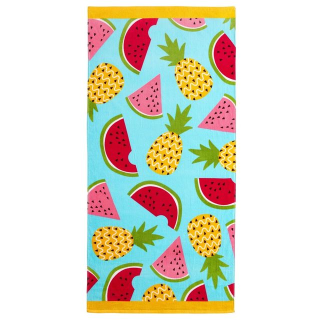 Mudd Watermelon and Pineapple Fiber Reactive Printed Beach Towel - Mudd |  Connecticut Post Mall