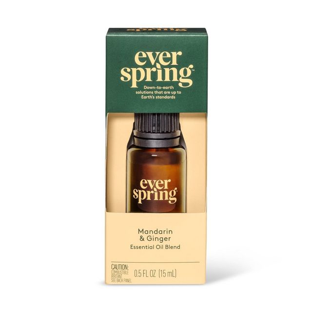 Mandarin & Ginger Essential Oil Blend - 0.5 fl oz - Everspring