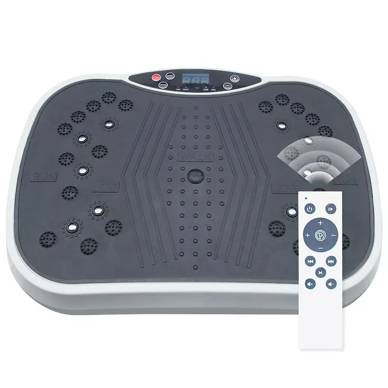 NAYSAYE Exercise Trainer Vibration Plate Fitness Platform for Home Training  and Weight Loss, Gray and Black, 17.72