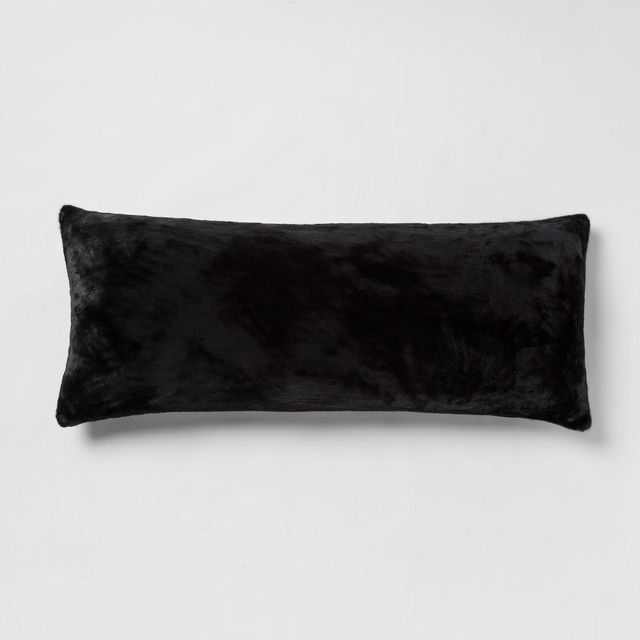 Plush Body Pillow Cover Black - Room Essentials