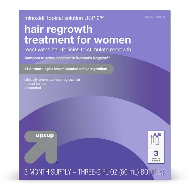 Hair Regrowth Treatment for Women - 2 fl oz each - up & up