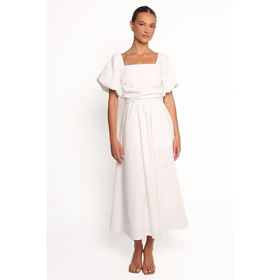 tabitha lace puff sleeve midi dress Tabitha Lace Puff Sleeve Midi Dress - Francesca's - NWT - Black - Size Medium