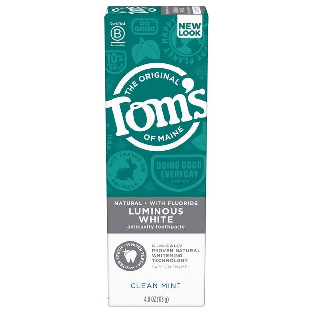 Toms of Maine Luminous White Anti-Cavity Toothpaste - Clean Mint - 4oz