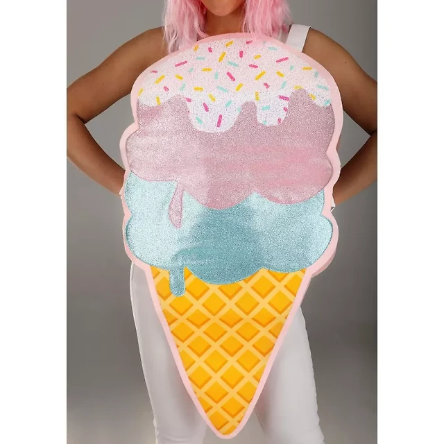 white christmas dresses Ice Cream Cone Costume for Kids — Costume Super Center main image 0