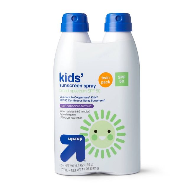 Kids Sunscreen Spray Twin Pack - SPF 50 - 11oz - up & up