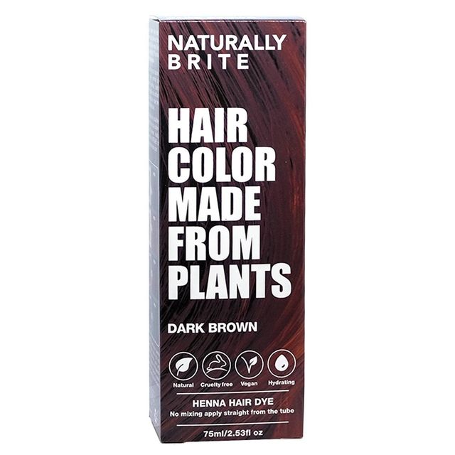 BRITE Naturally Henna Hair Dye Dark Brown - 2.53 fl oz