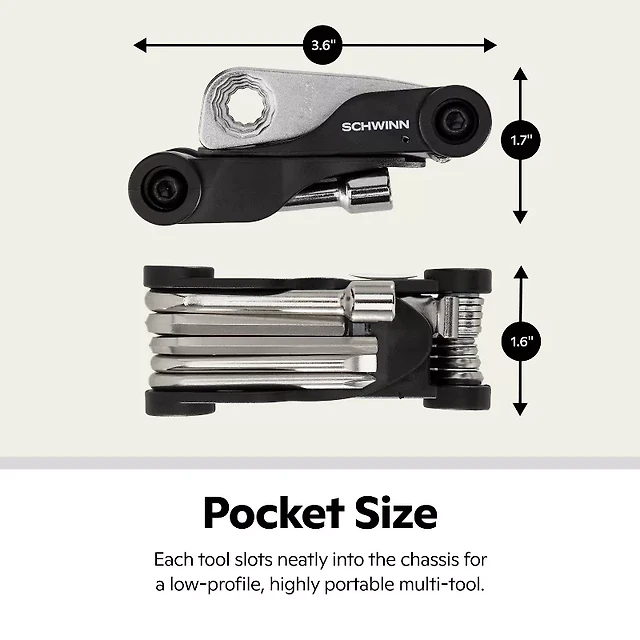 schwinn 18 function bicycle tool kit Deluxe Bike Tube Repair Kit, Multi-Purpose for Repairs, Easy-to-Carry Kit, Portable and Convenient Design, Multi-Tool Includes Tire Tube Patches, Tire Levers, Scuffer and More : Bike Hand Tools : Sports & Outdoors Phillips and flathead screwdrivers Schwinn Bike Tool 18-in-1 Bike