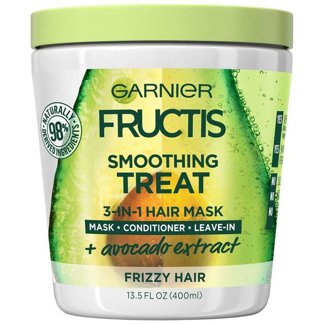 Garnier Fructis Smoothing Treat 1 Minute + Avocado Extract Hair Mask - 13.5 fl oz