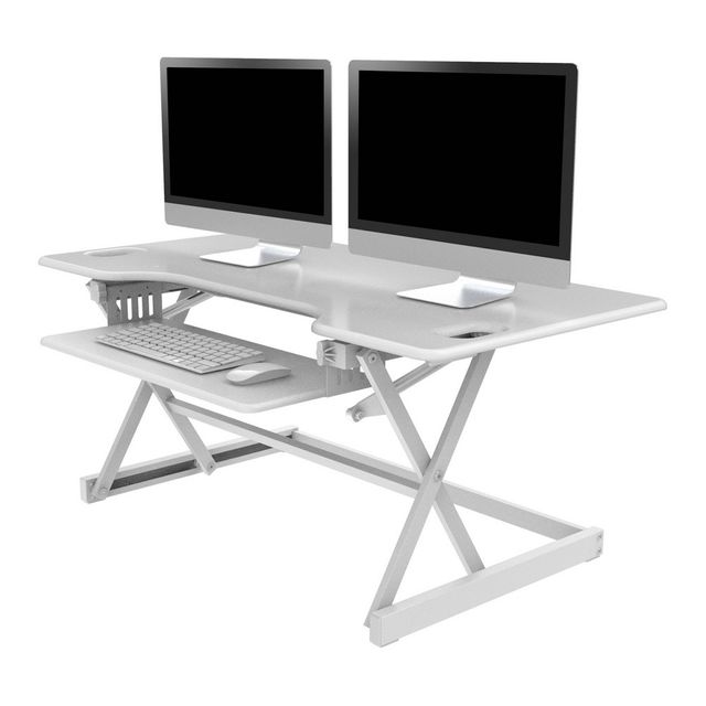 white riser desk