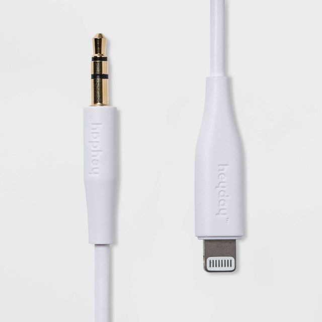 heyday 3 Lightning to Aux (M) Cable - White