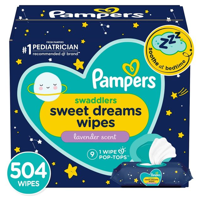 Pampers Sweet Dreams Sensitive Baby Wipes 9X FTMT - 504ct