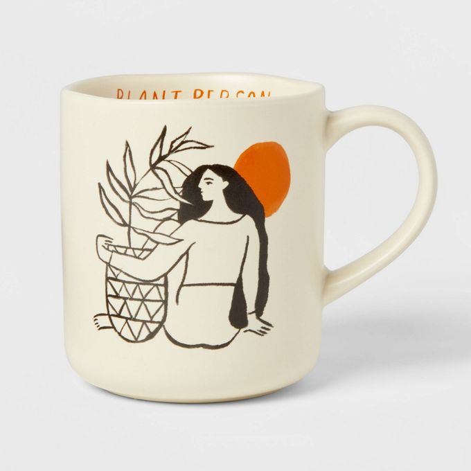 16oz Stoneware Plant Person Mug - Opalhouse
