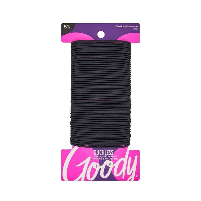 Goody Ouchless Elastic Hair Ties - Black - 51ct