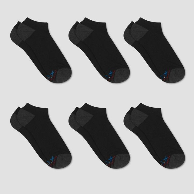 Hanes Premium Mens X-Temp Breathable No Show Socks 6pk