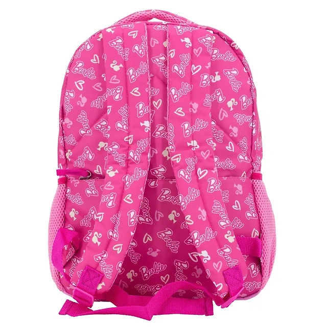 barbie mini cat backpack for dolls Girls Kids Toddlers - 11" Iconic Woven Small Backpack Bundle wih Button | Preschool Daycare Kindergarten From her origins as a teenage fashion model to her diverse range of careers MINISO Barbie Mini Backpack for