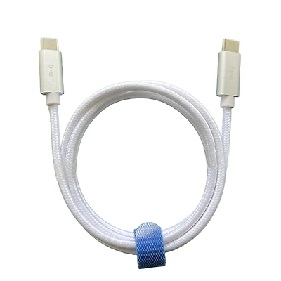 BEC2C5W Braided Charge/Sync USB-C to USB-C Cable 4ft White