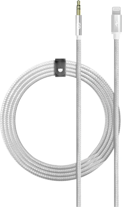 LOGiiX Piston Connect Braid 1M Aux to Lightning - White