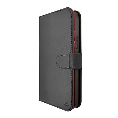 iPhone 15 Plus/14 Plus Uunique 2-in-1 Leather Folio & Detachable Back MagSafe Case - Black/Red
