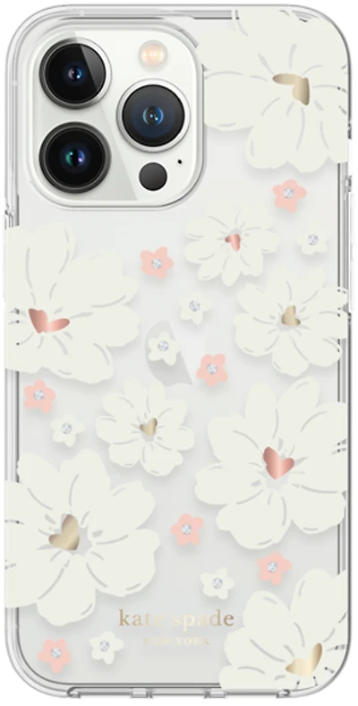 Kate Spade NY - Protective Hardshell Case for iPhone 14 - Classic Peony