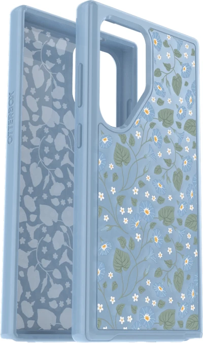 Samsung Galaxy S24 Ultra 5G Otterbox Symmetry Clear Series Case - Blue (Dawn Floral)