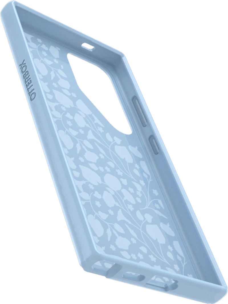 Samsung Galaxy S24 Ultra 5G Otterbox Symmetry Clear Series Case - Blue (Dawn Floral)