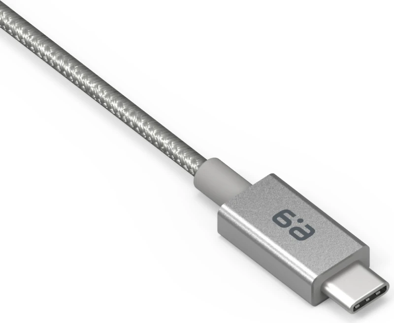 PureGear - 4ft Braided USBA to USBC Cable - Space Gray