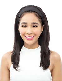 Head Band Human Hair Wig - Straight 18
