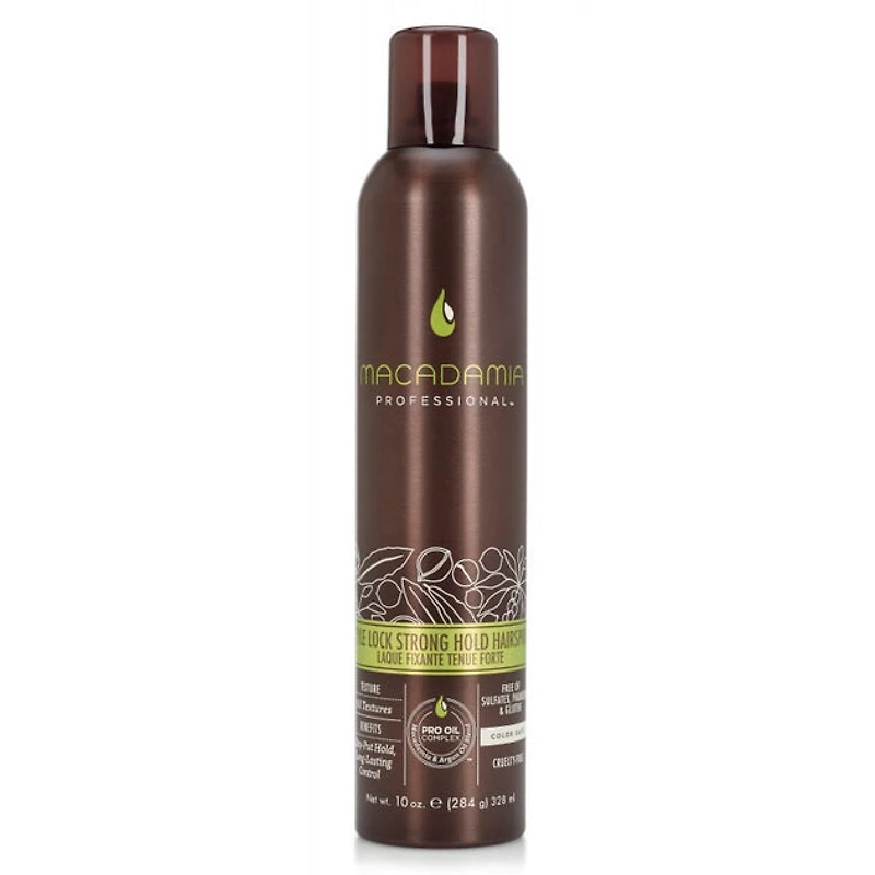 Macadamia Style Lock Strong Hold Hairspray 10oz
