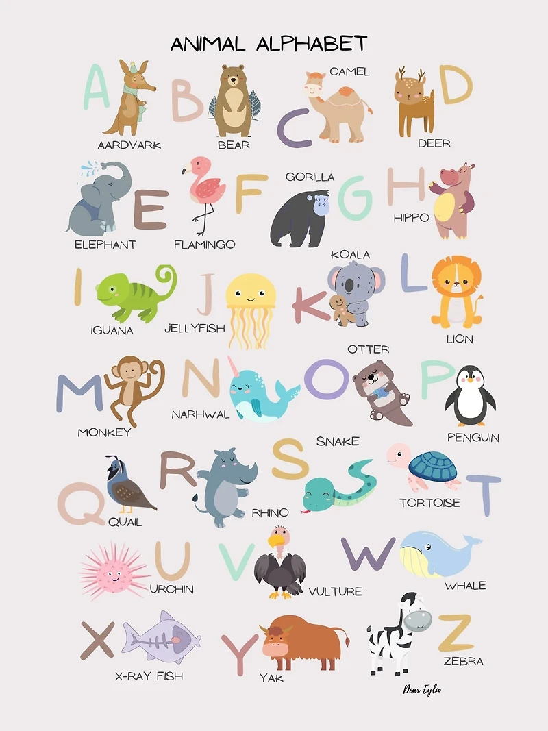 Animal Alphabet - Dear Eyla