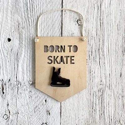 Born To Skate 3D Wall Flags - Etch'd Designs