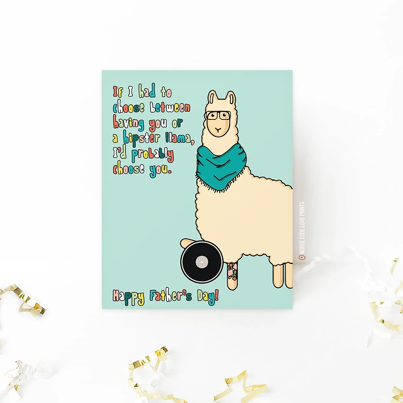 Llama Father's Day Card