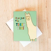 Llama Say Thanks Card - Morse Code Love Prints