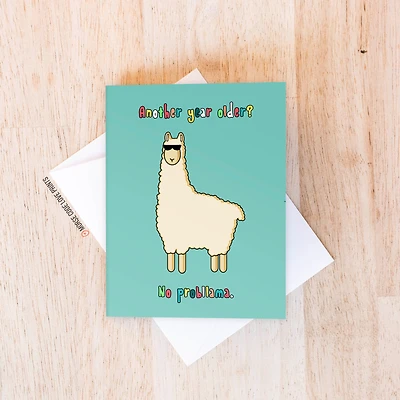 No Probllama Birthday Card