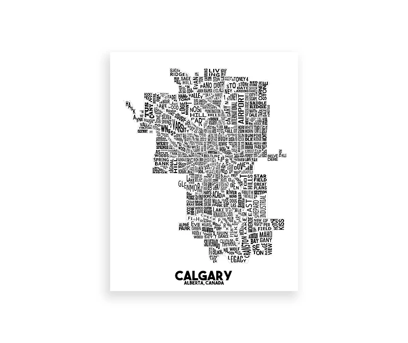 Calgary Map - Damon D Chan Map Designs