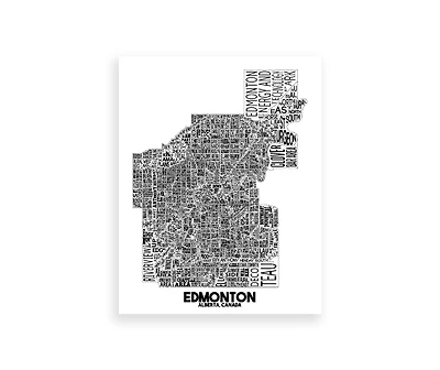 Edmonton Map - Damon D Chan Designs