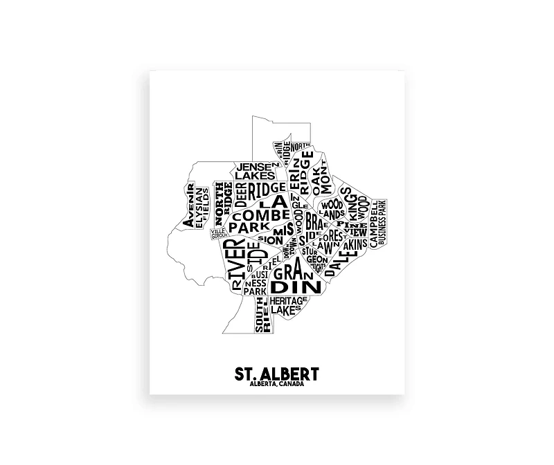 St Albert Maps - Damon D Chan Map Designs