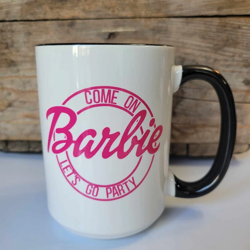 Come On Barbie Let's Go Party With Logo Mug - All Decked Out