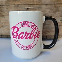 Come On Barbie Let's Go Party With Logo Mug - All Decked Out