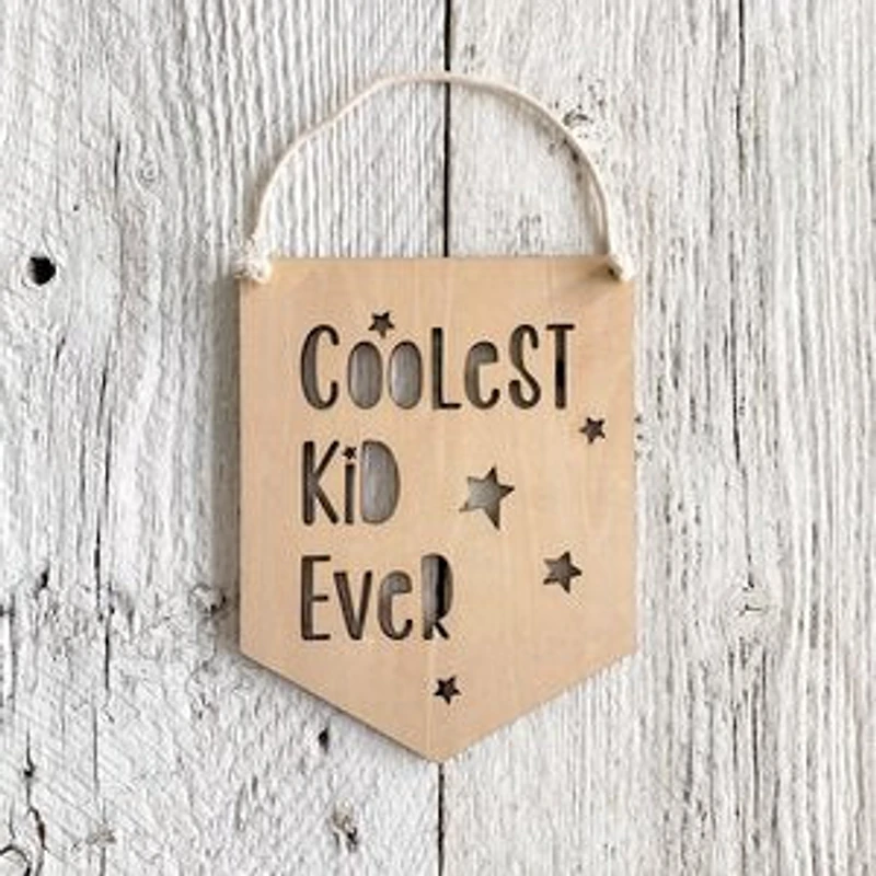 Coolest Kid Ever Wall Flag - Etch'd Designs