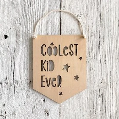 Coolest Kid Ever Wall Flag - Etch'd Designs