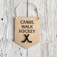 Crawl Walk Hockey 3D Wall Flags - Etch'd Designs