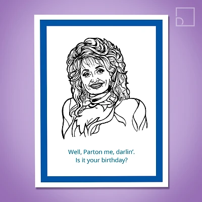 Dolly Parton Card - Design Corner