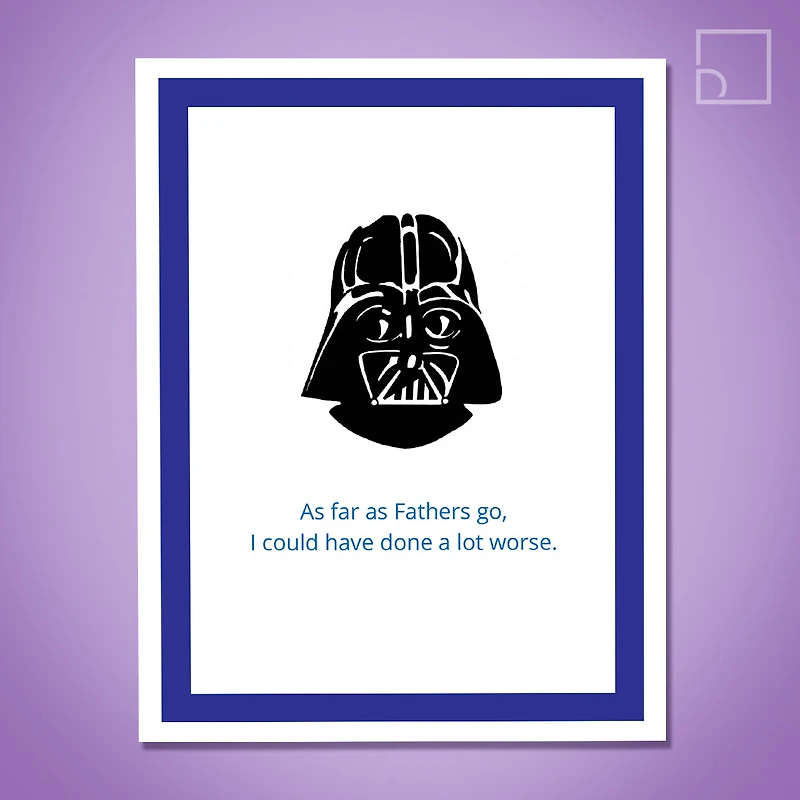 Star Wars Darth Vader Card - Design Corner