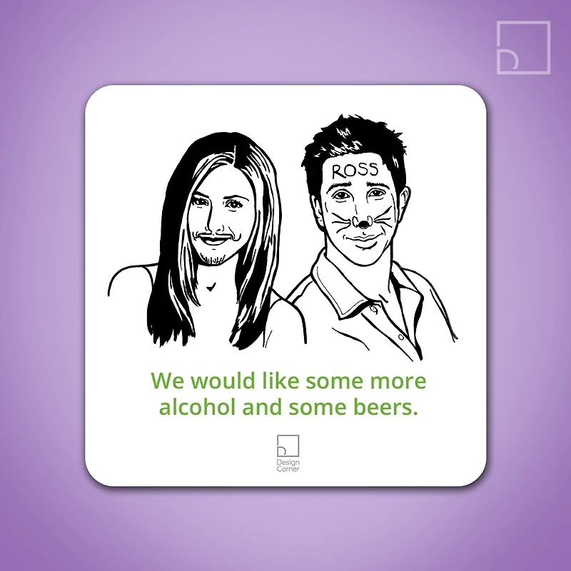 Friends Alcohol and Beer Coaster - Design Corner