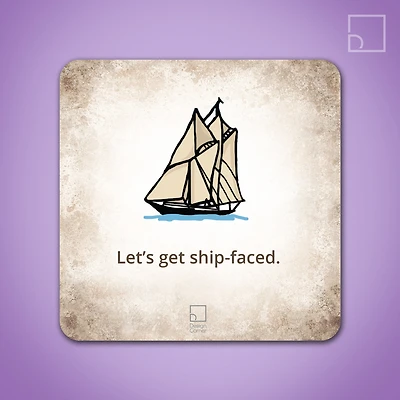 Ship Faced Coaster - Design Corner