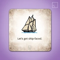 Ship Faced Coaster - Design Corner